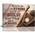 thumbnail image 1 of Christian Baseball Wall Art Inspirational Sports Canvas Prints Painting Motivational Quotes Pictures Framed Vintage Artwork Office Home Decor for Men Boys Room Classroom Gym Playroom 16"x12", 1 of 6