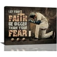 thumbnail image 1 of Christian Baseball Wall Art Sport Poster Teen Boy Room Wall Decor Inspirational Quotes Pictures Canvas Prints Artwork Baseball Decor For Boys Room Playroom Bedroom Gym Framed 16"x12", 1 of 7