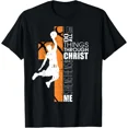thumbnail image 1 of Christian Basketball Philippians 4:13 Sports Faith Quote Unisex T-Shirt, up to size 5XL, 1 of 2