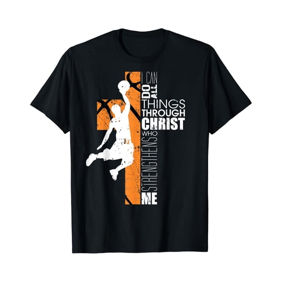 Christian Basketball Shirts Boys Girls Philippians 4:13 T-Shirt Tshirt All Size S-5XL
