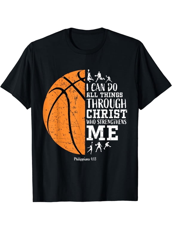 Christian Basketball Shirts Men Boys Kids Religious Gifts T-Shirt