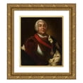 thumbnail image 1 of Christian Benjamin Müller 12x14 Gold Ornate Wood Frame and Double Matted Museum Art Print Titled - Portrait of Augustus III the Saxon, King of Poland (1748), 1 of 4
