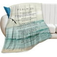 thumbnail image 1 of Christian Bible Blanket Psalm 23 Throw Blanket Christian Gifts and Decor Religious Bible Verse Blanket for Girls Women Men Kids Adults Soft Warm Cozy Fleece Blanket for Couch Sofa Bed 80"x60", 1 of 5