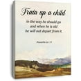 thumbnail image 1 of Christian Bible Scripture Proverbs 22:6 Train Up A Child In The Way He Should Go Canvas Wall Art Prints Decoration for Home Bedroom Living Room Church,Christians Gifts,11x14 Inch, 1 of 6