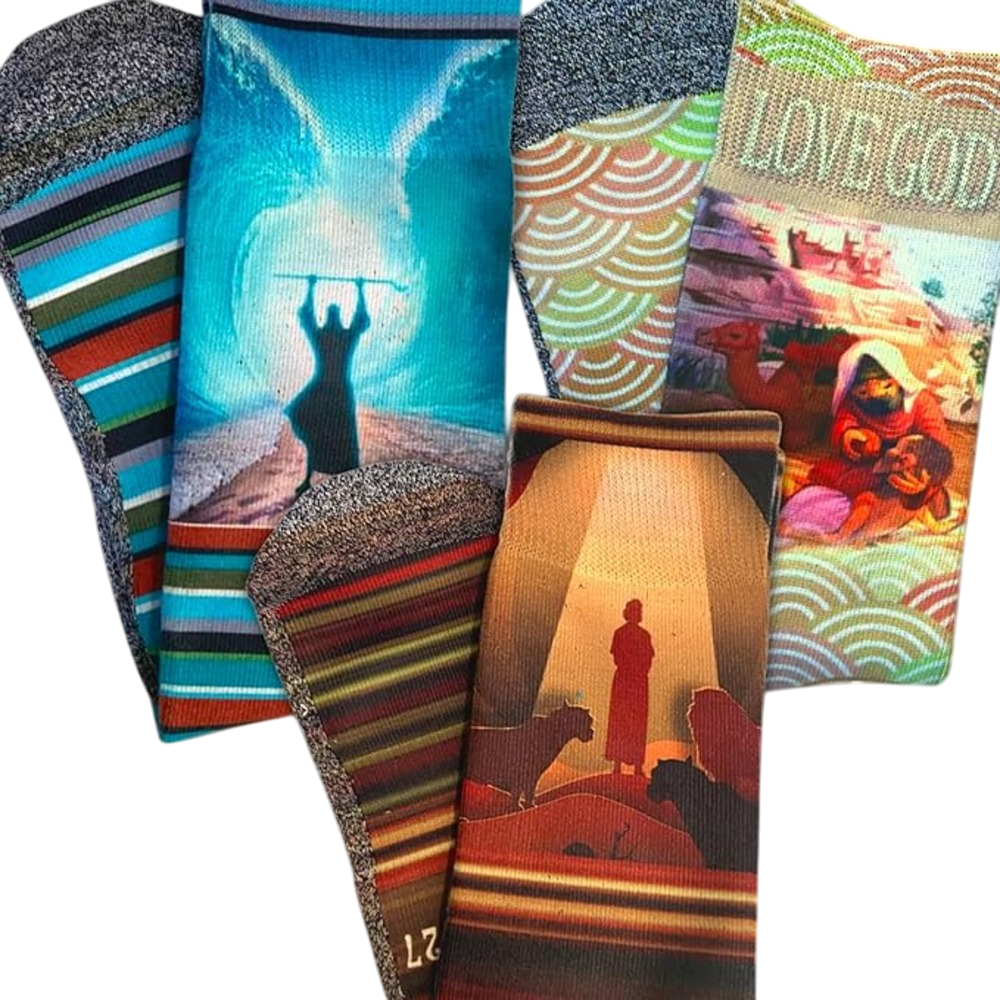 Scripture Socks Christian Bible Verse Crew Socks for Men - The Bible Power Verses ...