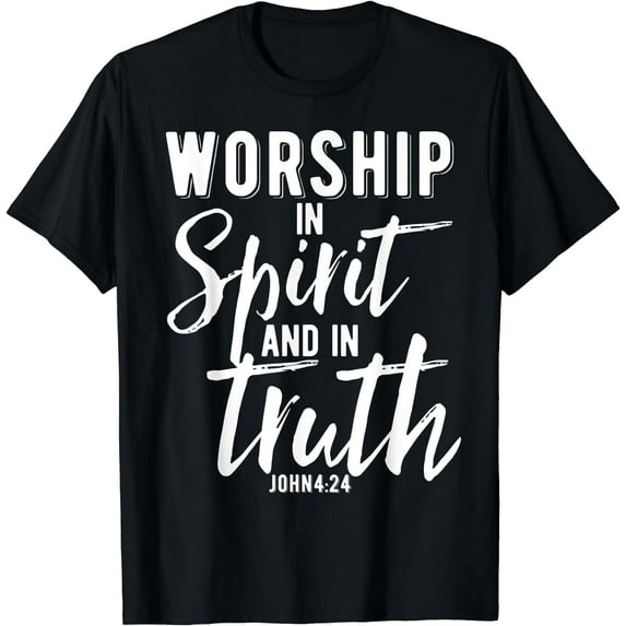 Christian Bible Verse Design Praise and Worship Team Gift T-Shirt Black 4X-Large