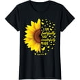 thumbnail image 1 of Christian Bible Verse Gifts Women Teen Girls Cute Sunflower T-Shirt mens t shirt，black，women，funny，misfits，men，journey, 1 of 4