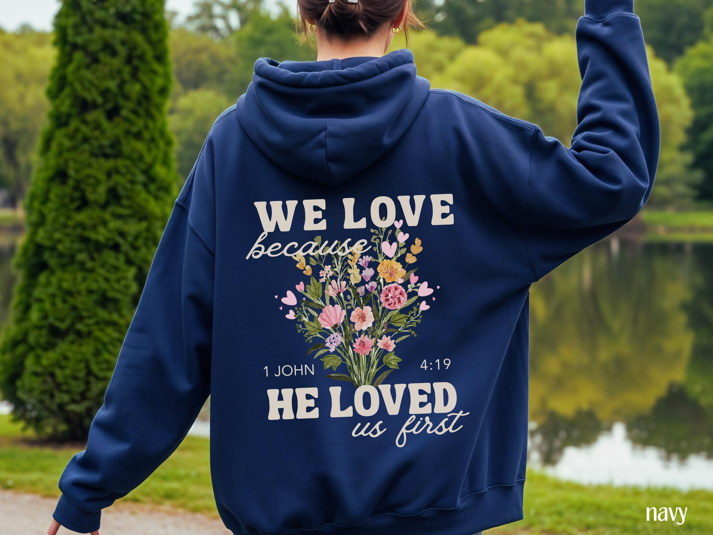 Christian Bible Verse Hoodie, Floral Beach Hoodie, Valentine's Day ...