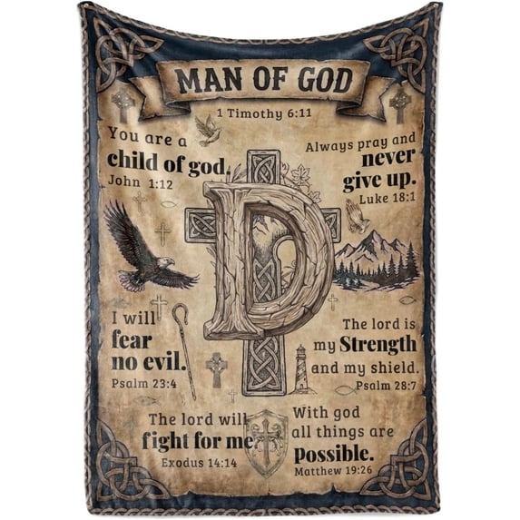 Christian Bible Verse Man Of God Blanket - Walmart.com