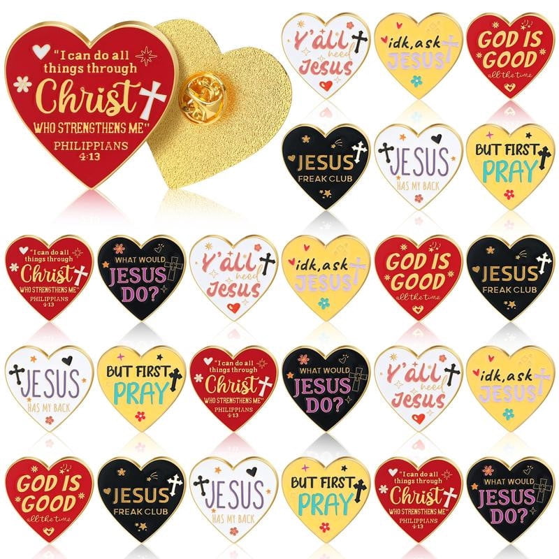 Christian Bible Verse Pins for Women Jesus Enamel Lapel Pins Christ ...