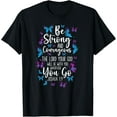 thumbnail image 1 of Christian Bible Verse Quote Butterfly Joshua 1:9 T-Shirt men and women can wear, black, white, gifts, 1 of 4