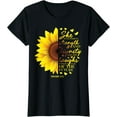 thumbnail image 1 of Christian Bible Verse Sunflower Scripture Religious Gift Her T-Shirt, 1 of 4