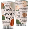 thumbnail image 1 of Christian Bible Verse Travel Cup, Inspirational Scripture Quotes Gift 20oz Stainless Steel Insulated Tumbler, Religious Faith Drinkware for Women, Men, Church Members, 1 of 6