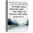 thumbnail image 1 of Christian Bible Verse Wall Art Canvas,I Lift Up My Eyes to the Mountain Psalm 121:1-2 Motivational Scripture Canvas Prints Framed Wall Art for Home Room Office Room Wall Décor, 1 of 5