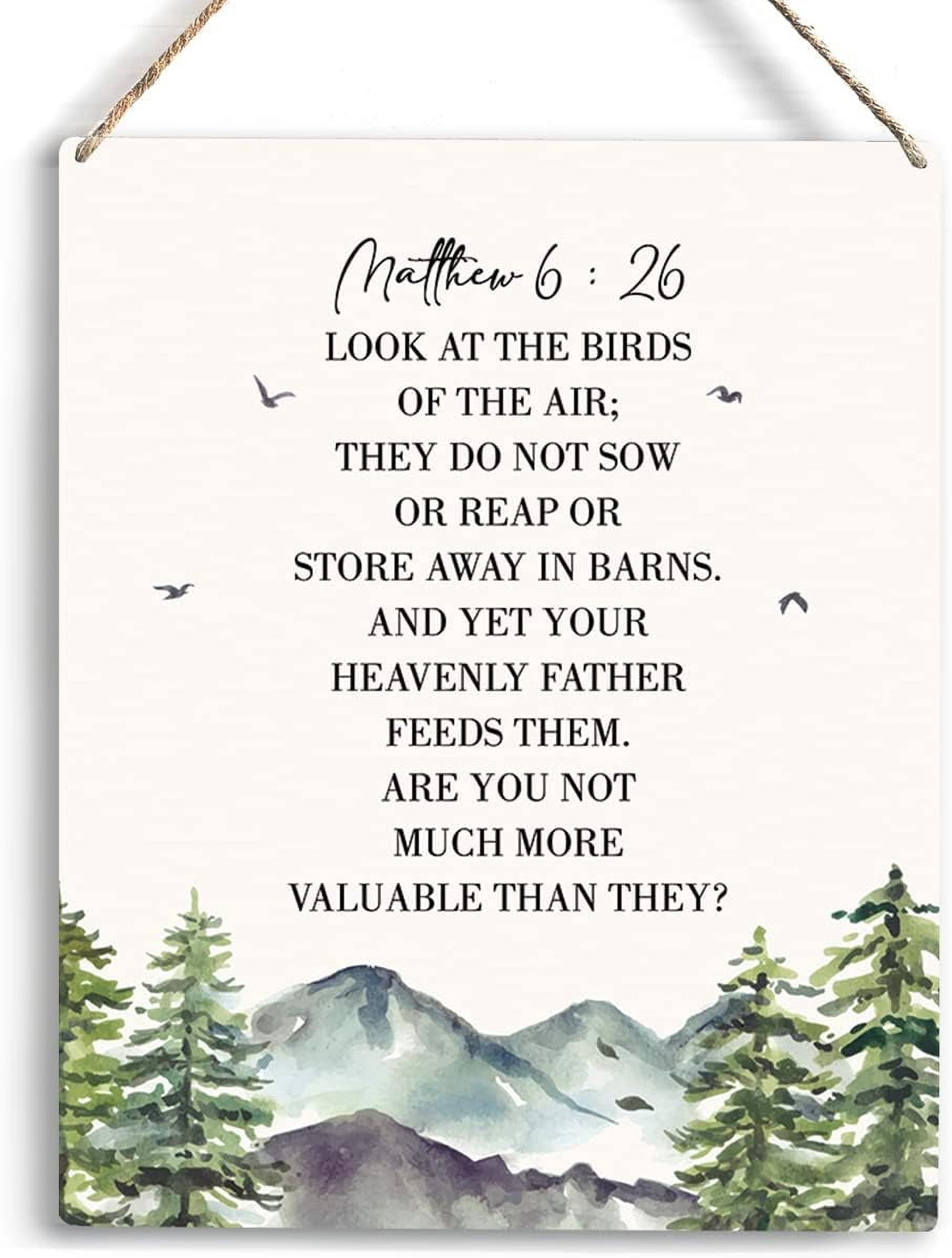 Christian Bible Verse Wall Art Look At The Birds Of The Air Matthew 626 Christian bible verse wall art look at the birds of the air matthew 626