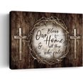 thumbnail image 1 of Christian Bible Verses Wall Art Scripture Religious Canvas Wall Decor For Bedroom Picture Rustic Farmhouse Bless Our Home Sign Christian Gift Artwork For Living Room Home Decorations 12"X16", 1 of 6