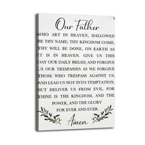 Christian Bible Verses Wall Decor Our Father Prayer Wall Decoration The Lords Prayer Poster Great Wall Art for Home Decor,fathers Day Posters for Room, Office Or Living Room