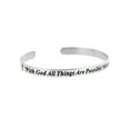 thumbnail image 1 of Christian Bible With God All Things Are Possible Adjustable Cuff Bracelet Wristband Bangle, 1 of 3