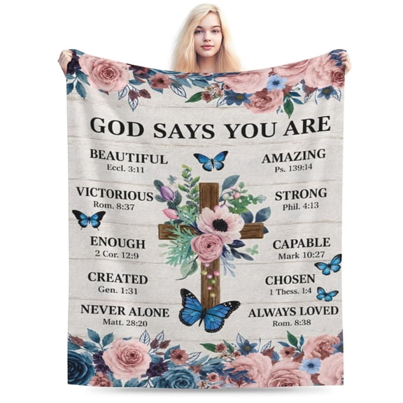 Christian Birthday Gifts Blankets for Women, Christian Gifts for Women, Spiritual Religious Gifts for Daughter 50x40