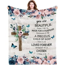Christian Birthday Gifts for Women, Christian Gifts for Women, Religious Gifts for Women, Spiritual Gifts for Women, Womens Gifts for Birthday, Christian Blanket 50x60 in