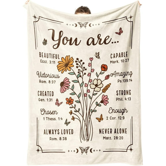 Christian Birthday Gifts for Women, Christian Throw Blanket, Religious Gifts for Women Friendship, Inspirational Catholic Spiritual Presents Blanket for Best Friend, Sister, Mom, Daughter