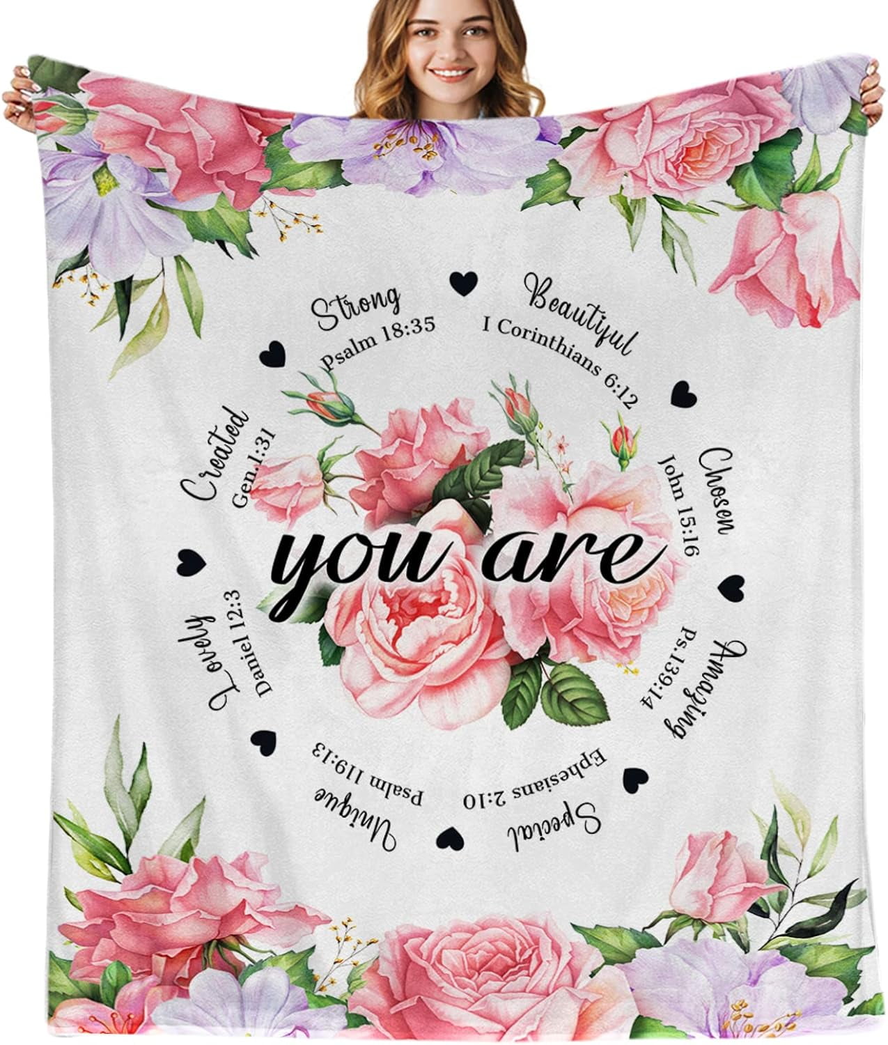 Christian Birthday Gifts for Women Friends Blanket,Unique Inspirational Religious Catholic Spiritual & Baptism Comformation Gifts for Girl Godmother Mom Sister