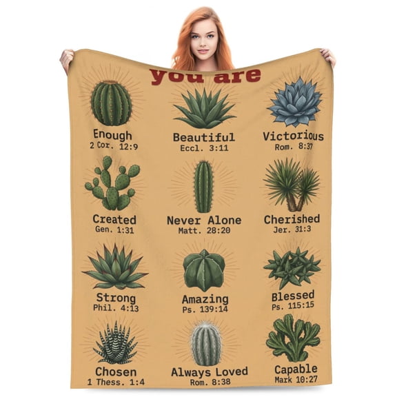 Christian Birthday Gifts for Women, Inspirational Religious Blanket with Bible Verse, Faith Encouragement Gifts for Mom Sister Daughter Friend, Spiritual Christian Throw Blanket 50x40