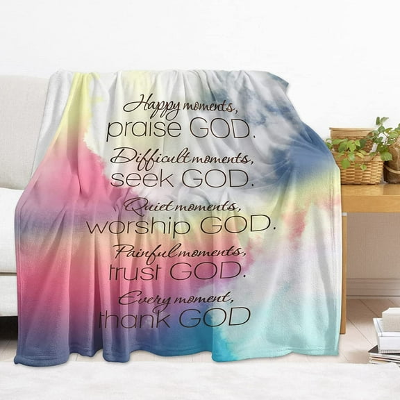 Christian Blanket, Christian Gifts for Women Faith 50"X40", Religious Inspirational Gifts for Women Serenity Prayer Sympathy Healing Scripture Soft Throw Blanket for Women Men Winter Gifts