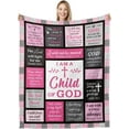 thumbnail image 1 of Christian Blanket Gifts for Women Men Religious Throw Blanket Gifts for Women Baptism Gifts for Girl Boys Confirmation Gifts for Teen Girls First Communion Gifts for Girls Women Best Friends 50x60, 1 of 1