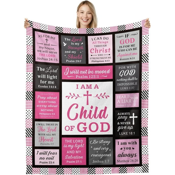 Christian Blanket Gifts for Women Men Religious Throw Blanket Gifts for Women Baptism Gifts for Girl Boys Confirmation Gifts for Teen Girls First Communion Gifts for Girls Women Best Friends 50x60