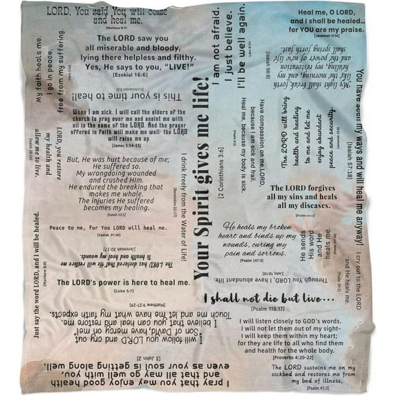 Christian Blanket Gifts for Women Men, Religious Blanket with Bible Verse 60"x50", Scripture Blanket, Catholic Spiritual Gifts, Faith Based Gifts