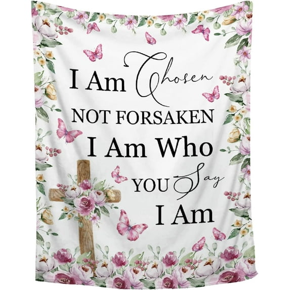 Christian Blanket with Inspirational Thoughts and Prayers Religious - God Gifts for Women/Mom/Mother''s Day/Birthday - Ultra Soft Warm Healing Throw Blanket Home Decor - 60"x80" Scripture Gifts
