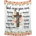 thumbnail image 1 of Christian Blanket with Inspirational Thoughts and Prayers Religious - God Gifts for Women/Mom/Mother''s Day/Birthday - Ultra Soft Warm Healing Throw Blanket Home Decor - 50"x60" Scripture Gifts, 1 of 6