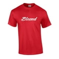 thumbnail image 1 of Christian Blessed Script Short Sleeve T-shirt, 1 of 4