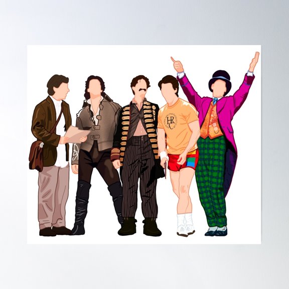 Christian Borle Roles Poster Wall Art, Modern Wall Decor, 8x12 UNFRAMED