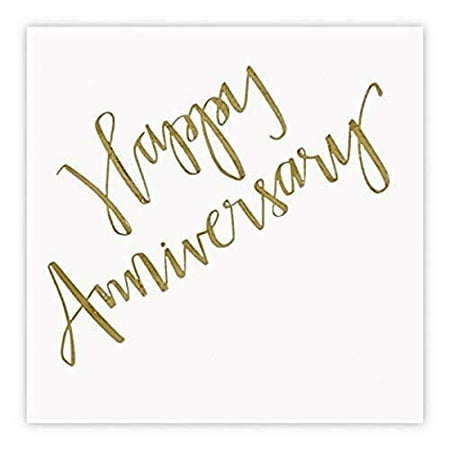 Christian Brands 10-05580-217 5 in. Beverage Happy Anniversary Napkins Pack of 12