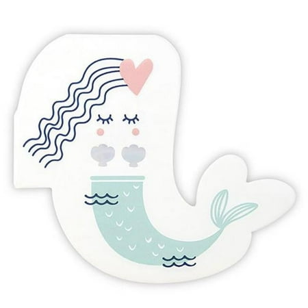 Christian Brands 10-05580-257 Jumbo Diecut Shaped Mermaid Napkins Large Pack of 12