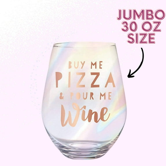 Christian Brands 10-06308-003 30 oz Buy Pizza Pour Wine Stemless Wine Glass
