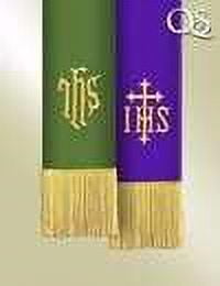 Christian Brands 12680MR Reversible Bible Marker - Hunter Green/Purple
