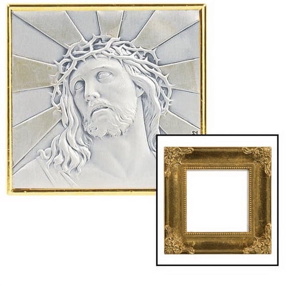 Christian Brands 6B-924 4"SQ Christ with Thorns Gold Leaf Frame