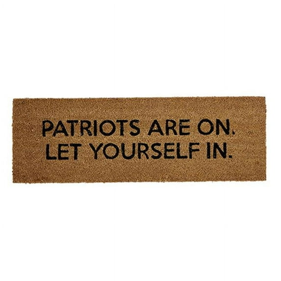 Christian Brands AMR293 30 x 10 in. Patriots Are On with Coir Doormat Brown - RectangularPack of 2