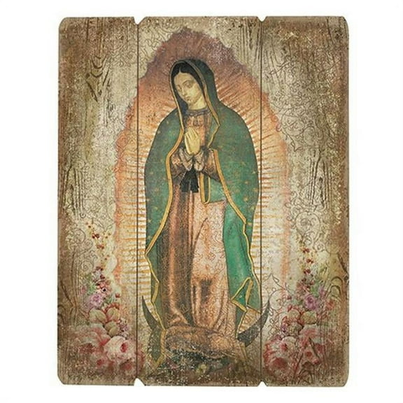 Christian Brands B3123 12 x 15 in. Our Lady Of Guadalupe Pallet Sign, Wood