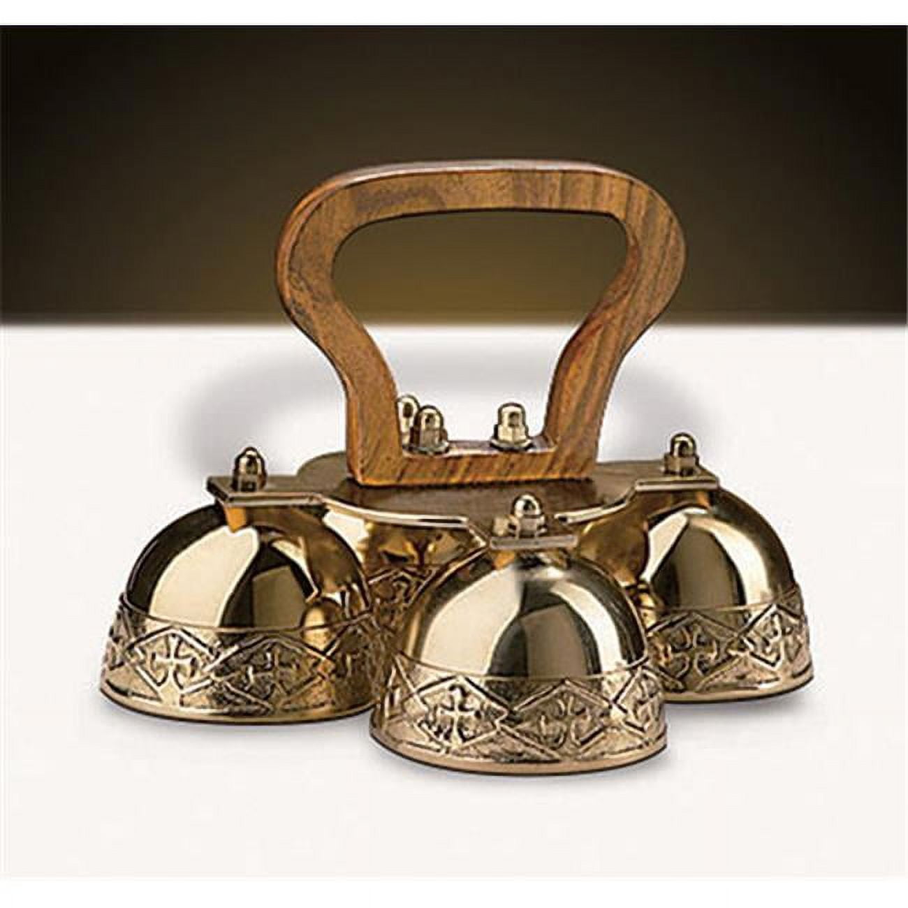 Christian Brands Church Supply GC809 4-Bell Embossed Brass Altar Bells