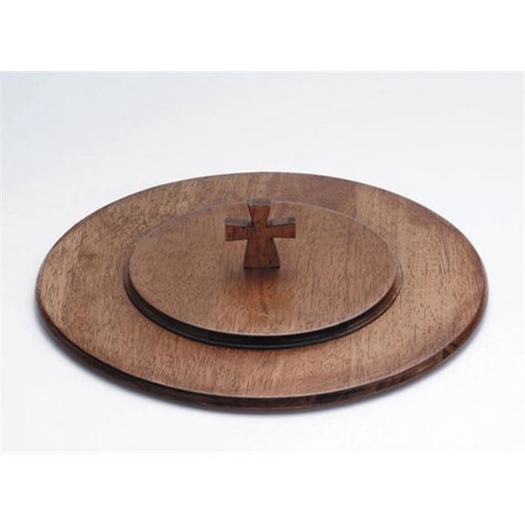 Christian Brands Church Supply JT113 Handcrafted Maple Communion Tray Lid with Cross Handle