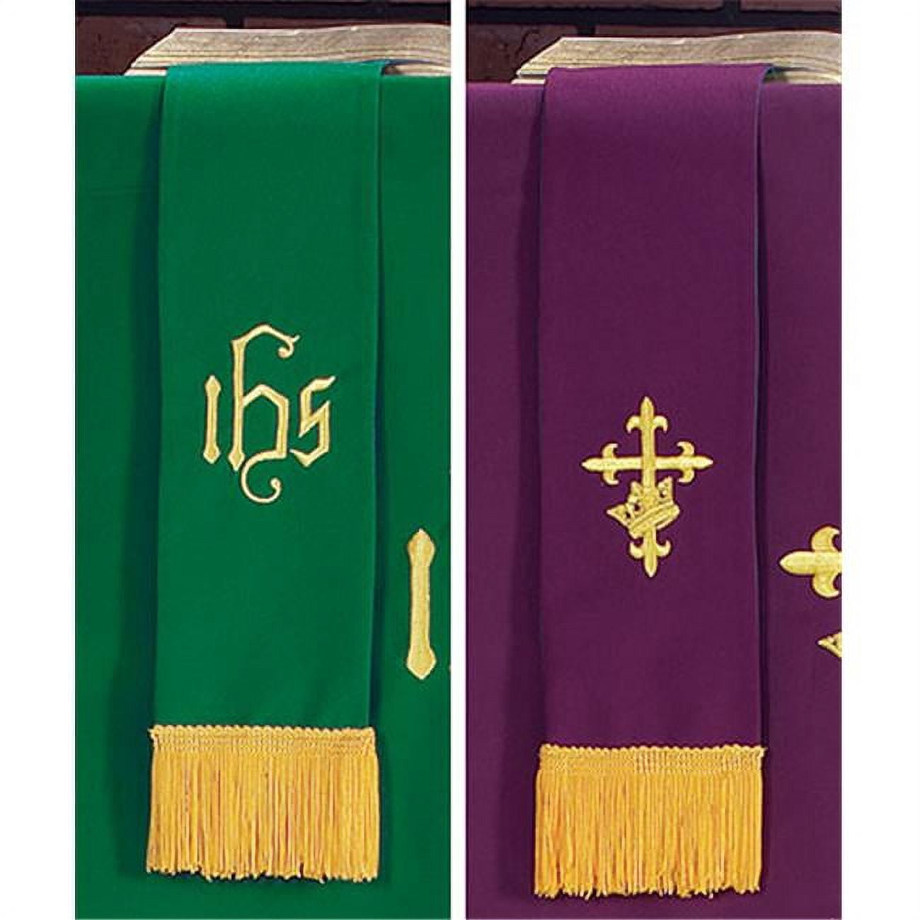 Christian Brands Church Supply KC133 Purple & Green Bookmark with Fringe