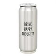 thumbnail image 1 of Christian Brands F1411 12 oz Happy Silver Tone Metal Travel Tumbler Can  Stainless Steel - LargePack of 2, 1 of 3