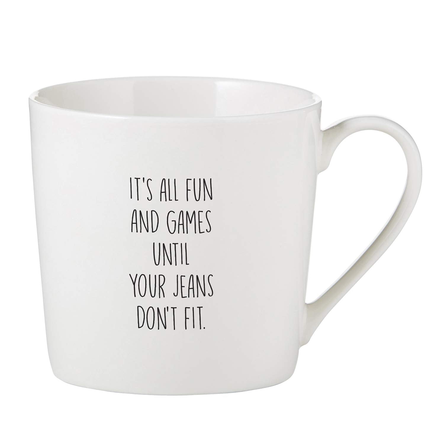Creative Brands SIPS Drinkware Coffee Mug/Cup, 14-Ounce, Jeans Don't Fit