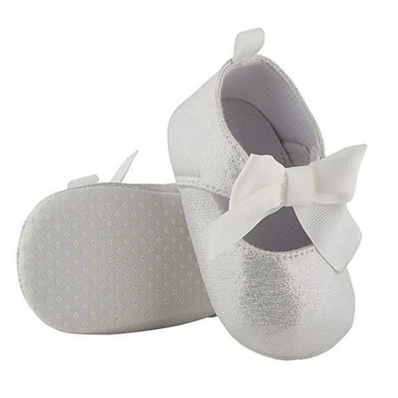 Christian Brands F4757 6-12 Months Stephan Baby Twinkle Toes Party Foot Finders Metallic ShoePack of 2