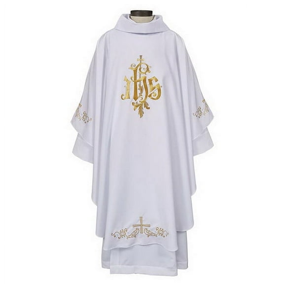 Christian Brands G4051WHT IHS Gothic Collection Chasuble, White