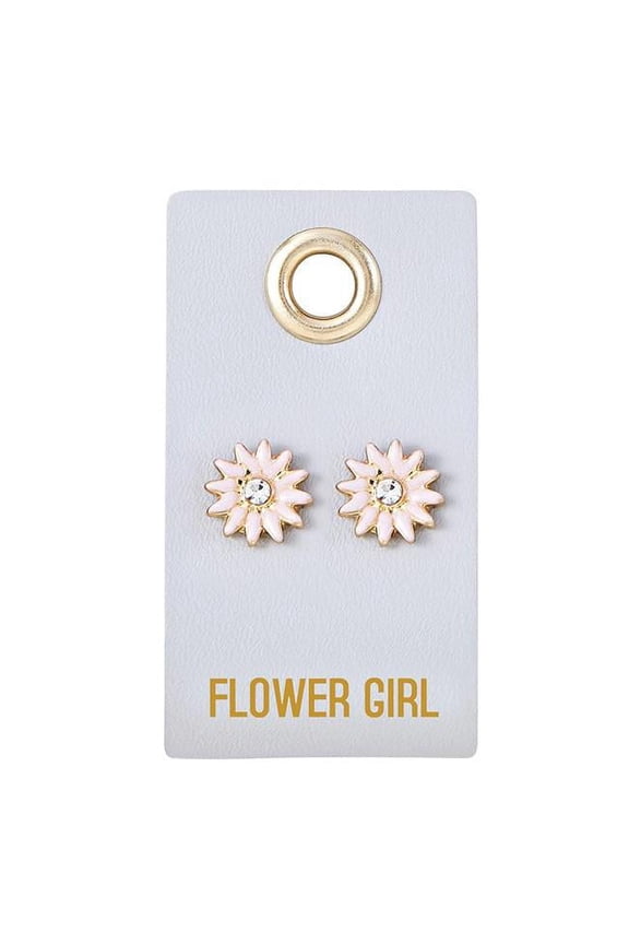 G5951 Stud Love Wedding Earrings - Flower GirlPack of 4